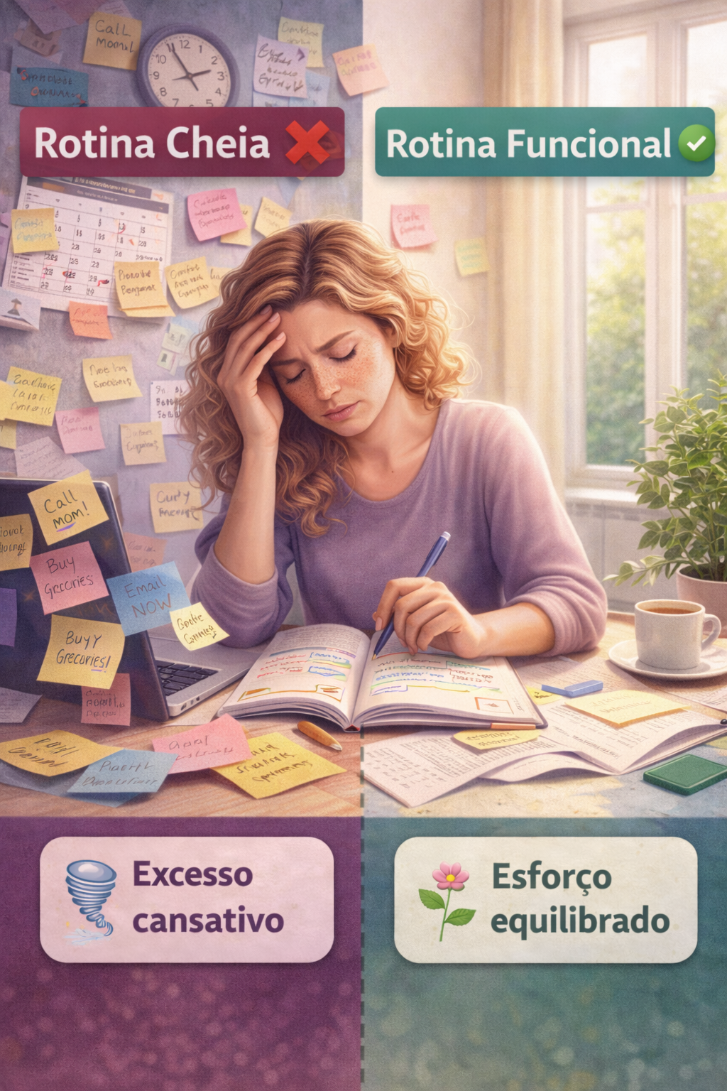 Rotina Cheia Não Significa Vida Produtiva — Às Vezes É Só Excesso 📆🌀